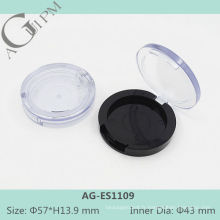 Transparent couvercle une grille ronde ombre à paupières cas AG-ES1109, AGPM empaquetage cosmétique, couleurs/Logo personnalisé